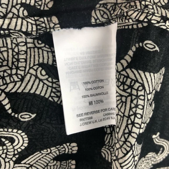 J. Crew Tissue Tunic Elephant Print Swim Coverup S - Picture 7 of 7